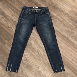 Zara distressed hem jeans